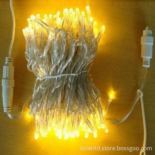 LED Fancy Light String with Transparent Cable and Cool White LED, 12m with 120 LED